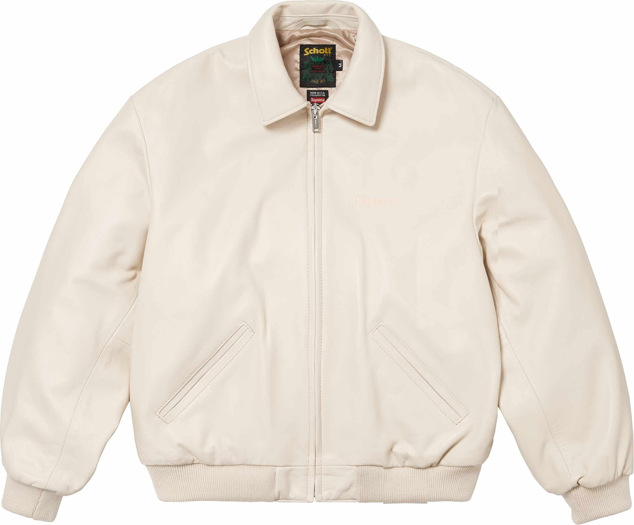 Supreme®/Schott® Hooded Leather Bomber Jacket view 19